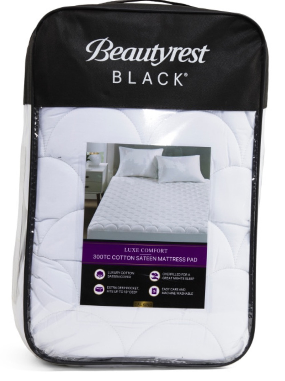 Beautyrest BLACK 300tc Cotton Mattress Pad